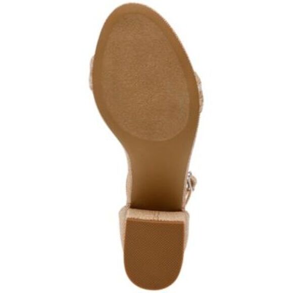 STEVE MADDEN Womens Beige Crocodile Irenee Toe Block Heel Sandals Shoes 8 M - Picture 4 of 4